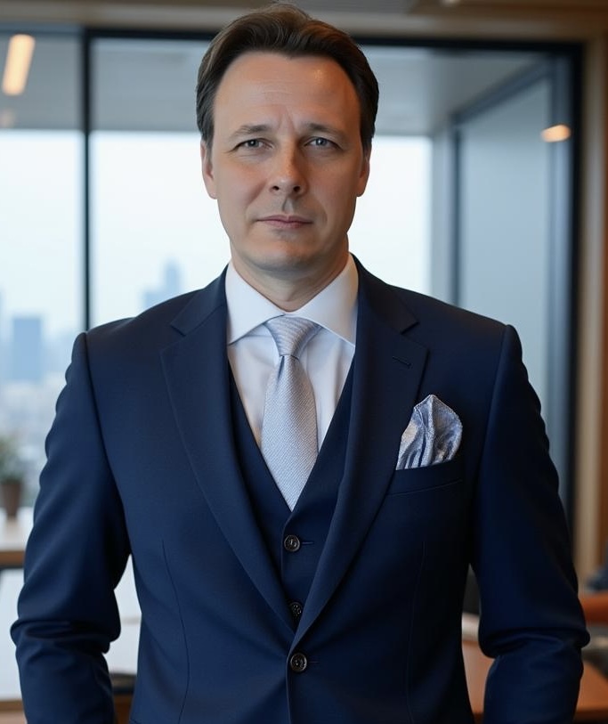 Headshot of [President Name], Co-Founder & President of Vista Luxe Media